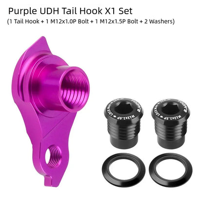 TOOPRE Bicycle UDH Straight-mounted Tail Hook Nut Mountain Road Bike Barrel Axle Frame Rear Tail Hook Universal Lifting Ear