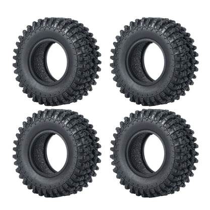 YEAHRUN 4Pcs 1.0inch Soft Rubber Wheel Tires 50/54/58/62/64/65mm for TRX-4M 1/18 Axial SCX24 1/24 RC Crawler Car Upgrade Parts-EXPROTAS