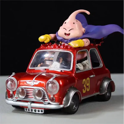 12cm Dragon Ball Z Majin Buu & Mr. Satan Car PVC Figure Collectible Model Toy