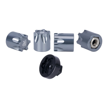 4Pcs Metal Wheel Centre Dust Caps M4 Nuts 1/10 RC Crawler TRX4 SCX10 D90 TF2