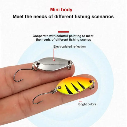 12pcs Fishing Lure Metal Spinner Bait Tackle for Bass Trout Accessories