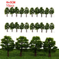 10Pcs Trees Train HO Scale Model Scenery Layout for Railroad Diorama