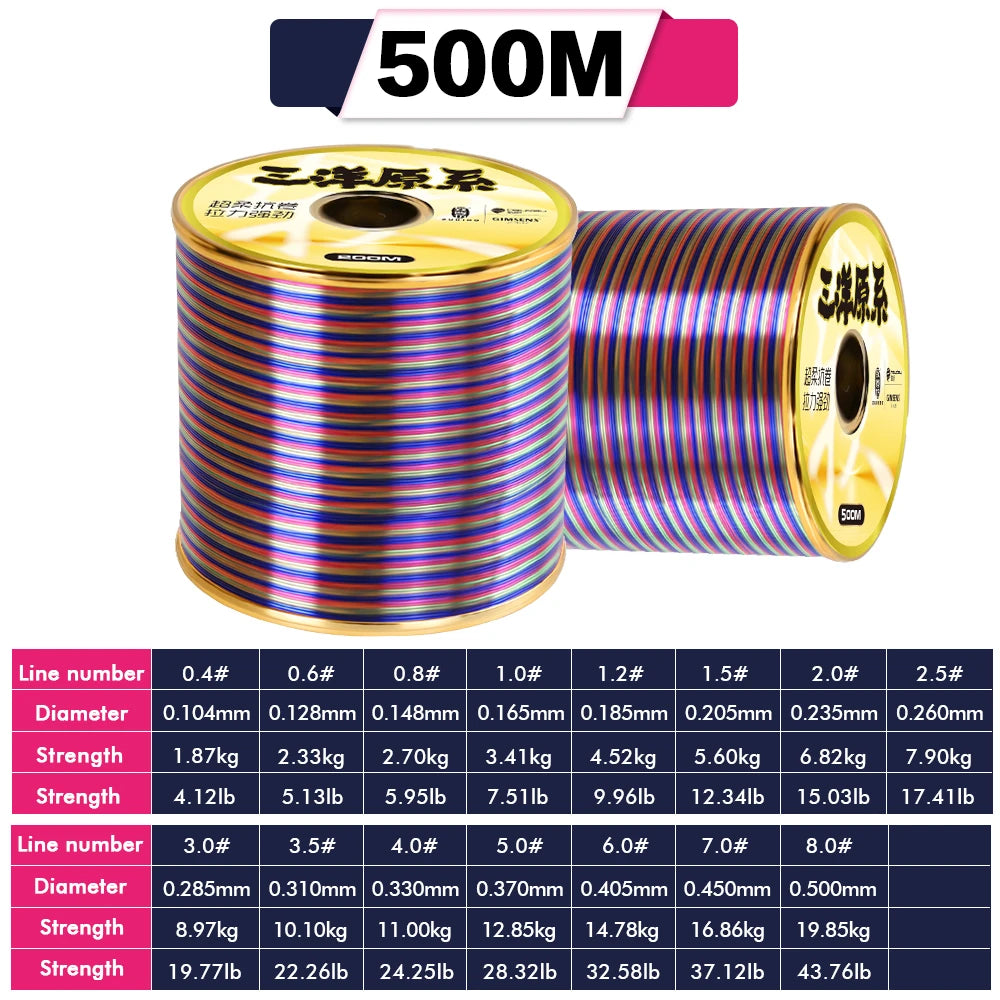 Monofilament Fishing Line Nylon 0.26mm 220m 7.9KG Sport Casting