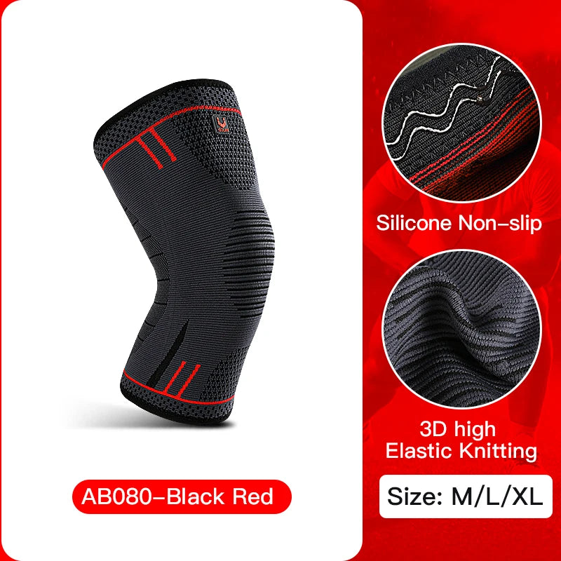 Compression Knee Brace Sleeve Elastic Support Pad for Gym Running Basketball