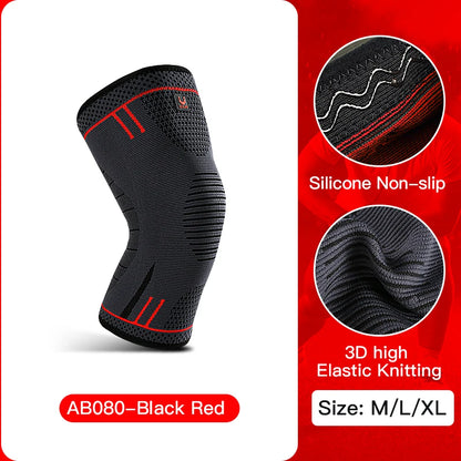 Compression Knee Brace Sleeve Elastic Support Pad for Gym Running Basketball