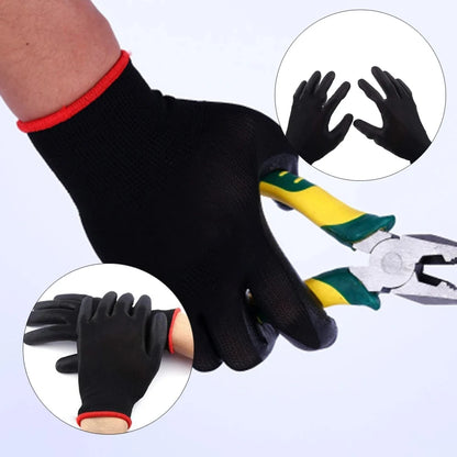 10-50 Pairs Safety Work Gloves PU Coated Nylon Gardening Builders Grip