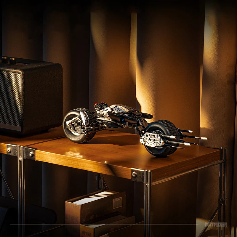 Bat Motorcycle MOC Building Blocks Dark Knight Vehicle Model Bricks Toy Gift