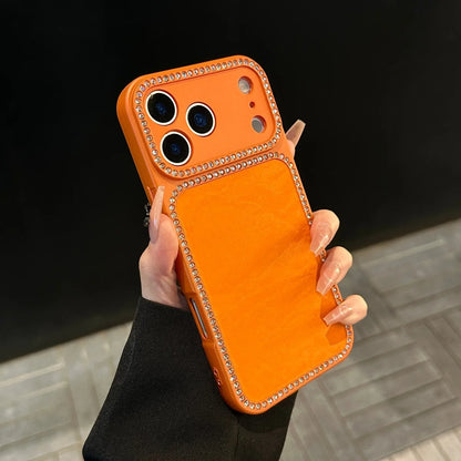 Shiny Diamond Snow Mountain Case for iPhone 13-17 Pro Max Large Window Cover