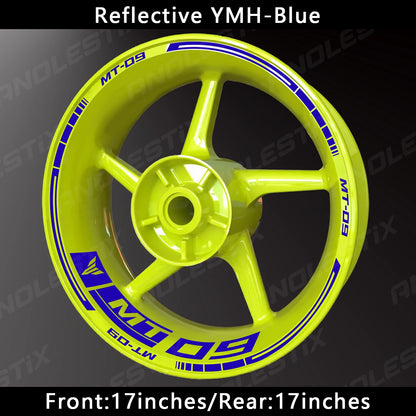 Reflective Motorcycle Wheel Sticker Hub Decal Rim Stripe Tape for YAMAHA MT-09