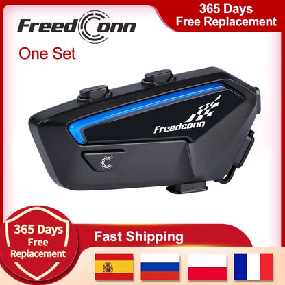 Motorcycle Helmet Intercom Freedconn FX Bluetooth Headset 10-Rider Pairing