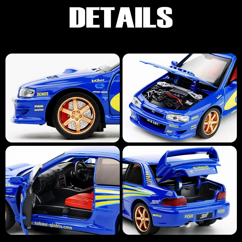 JDM 1/32 Impreza WRX STI Supercar Diecast Model Alloy Metal Car Classic Love Collection Hobby Birthday Gifts With Friend Trendy