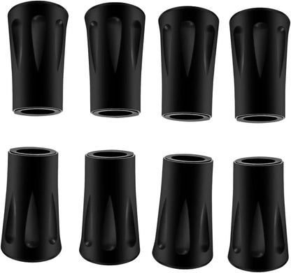 Rubber Tips Protector for Trekking Poles Walking Sticks - 8 Pcs