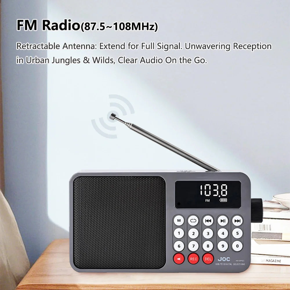 Portable Bluetooth Speaker Solar FM Radio USB Rechargeable Outdoor Music