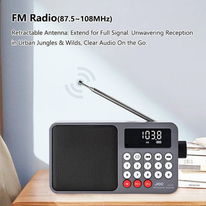 Portable Bluetooth Speaker Solar FM Radio USB Rechargeable Outdoor Music