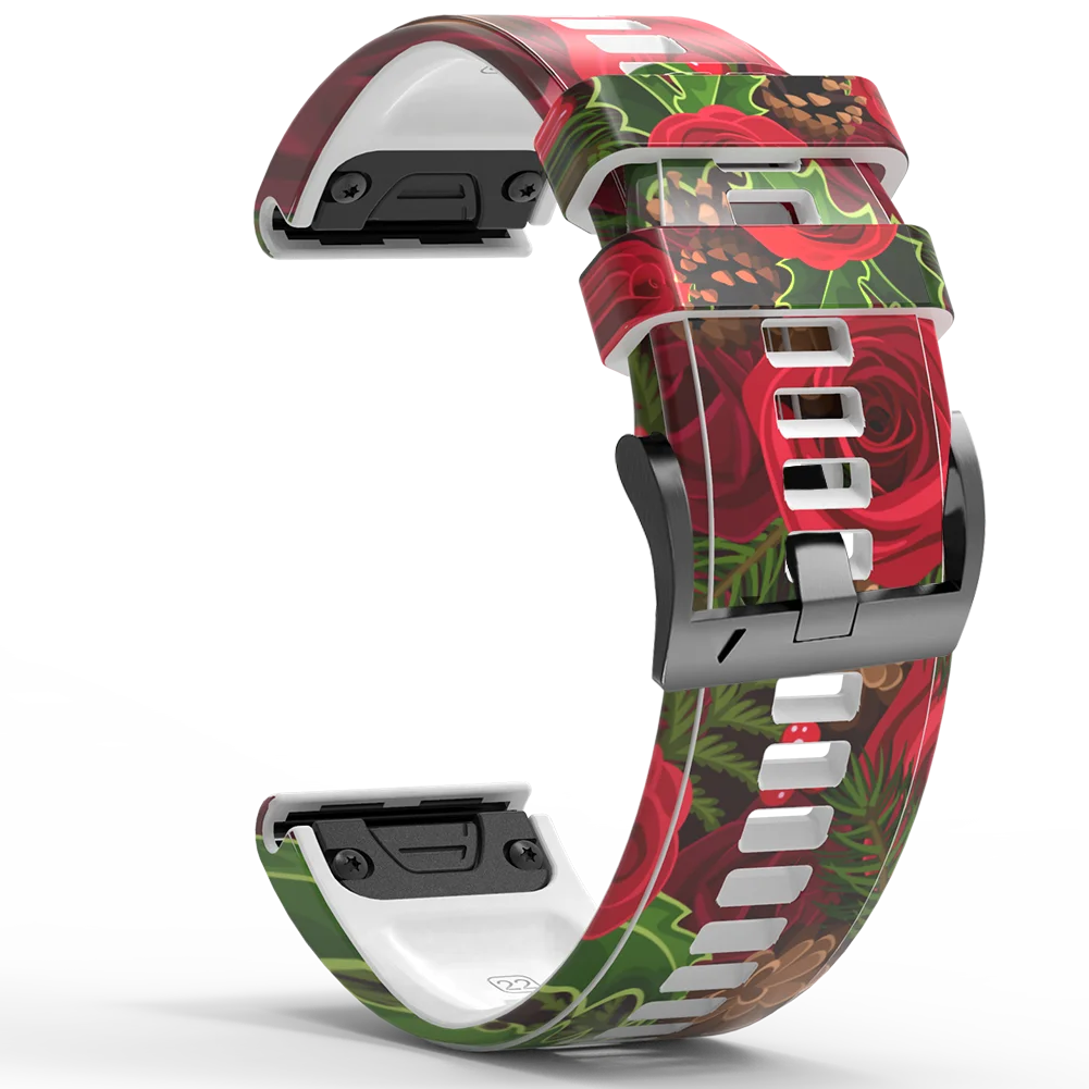 Silicone Strap for Garmin Fenix 7X 8 6X 5X 26mm 22mm Watch Band