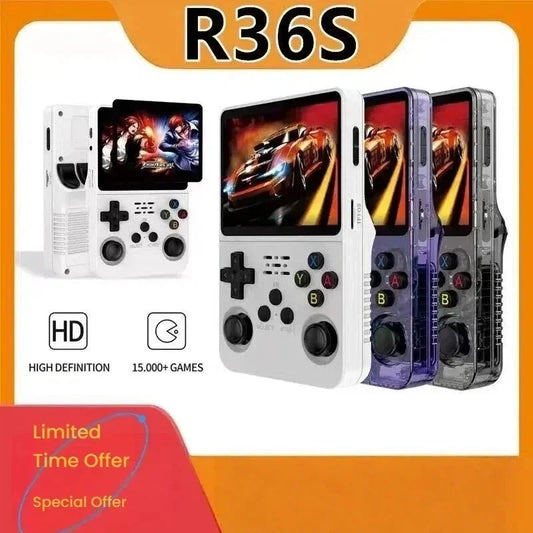 EXPROTAS Retro Game Console Handheld Emulator 3.5 Inch HD Video Player