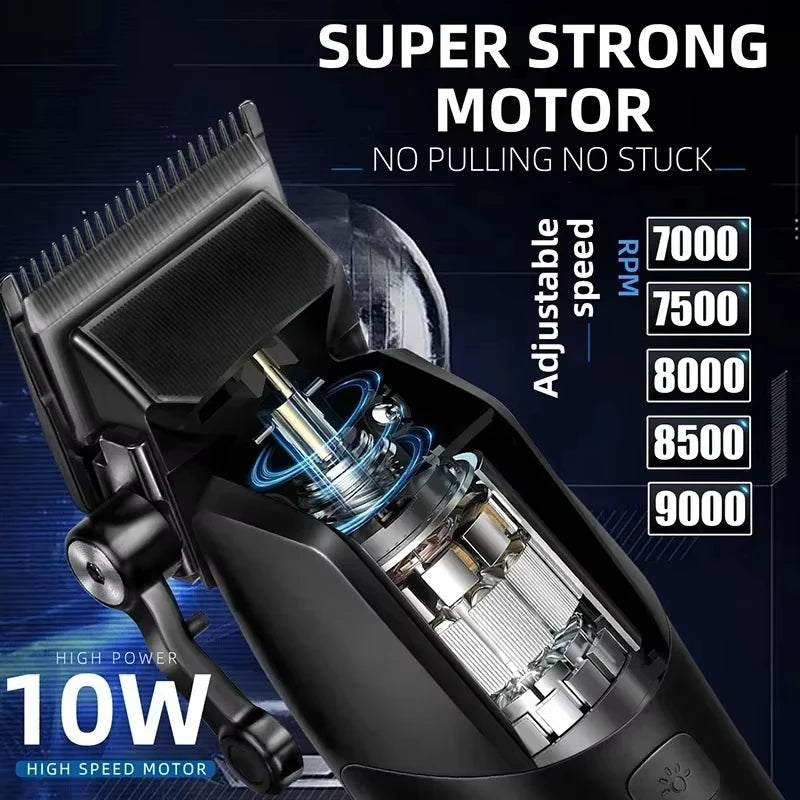 Kemei Hair Clipper 9000RPM 10W Electric Rechargeable Trimmer for Men