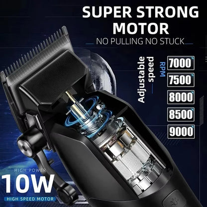 Kemei Hair Clipper 9000RPM 10W Electric Rechargeable Trimmer for Men