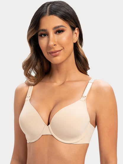Maternity Plus Size Underwire Nursing Bra for Breastfeeding Support