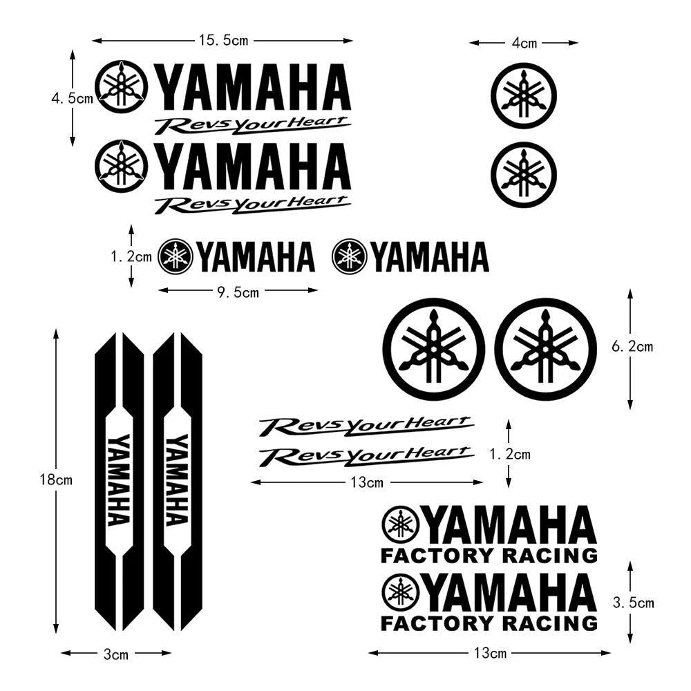 For Yamaha Motorcycle Bike Reflective Letter Stickers Racing Decals