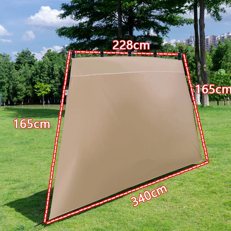 3.65m Canopy Side Walls Silver Coated Waterproof Sunshade Outdoor Gazebo Panels