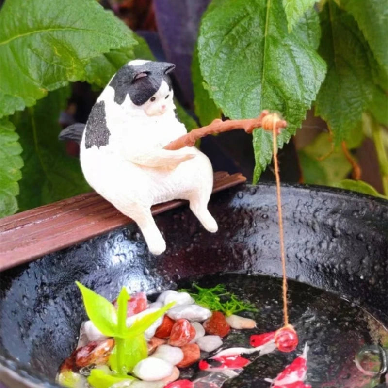 Fishing Ornament Aquarium Decoration Cartoon Landscaping Accessories