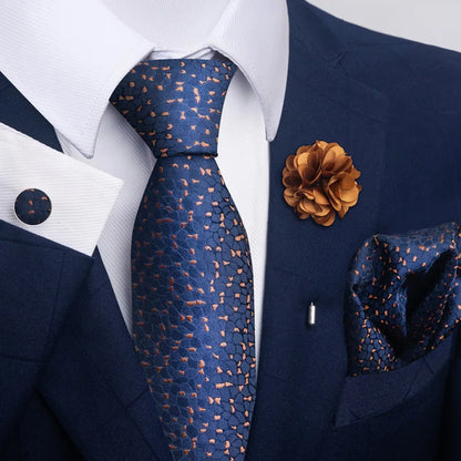 Men's Pocket Square Cufflink Tie Set Wedding Accessories by EXPROTAS