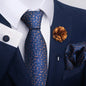 Men's Pocket Square Cufflink Tie Set Wedding Accessories by EXPROTAS