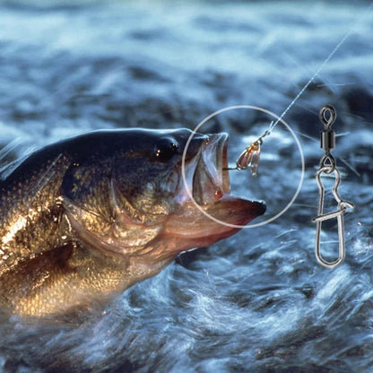 Stainless Steel Bearing Duo-lock Connector Fishing Snaps 200Pcs
