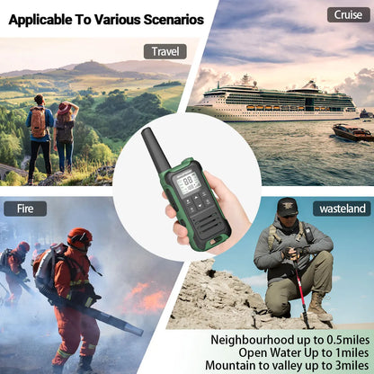 2Pcs Walkie Talkie Baofeng F22 Long Range PMR446 2-Way Radio for Camping