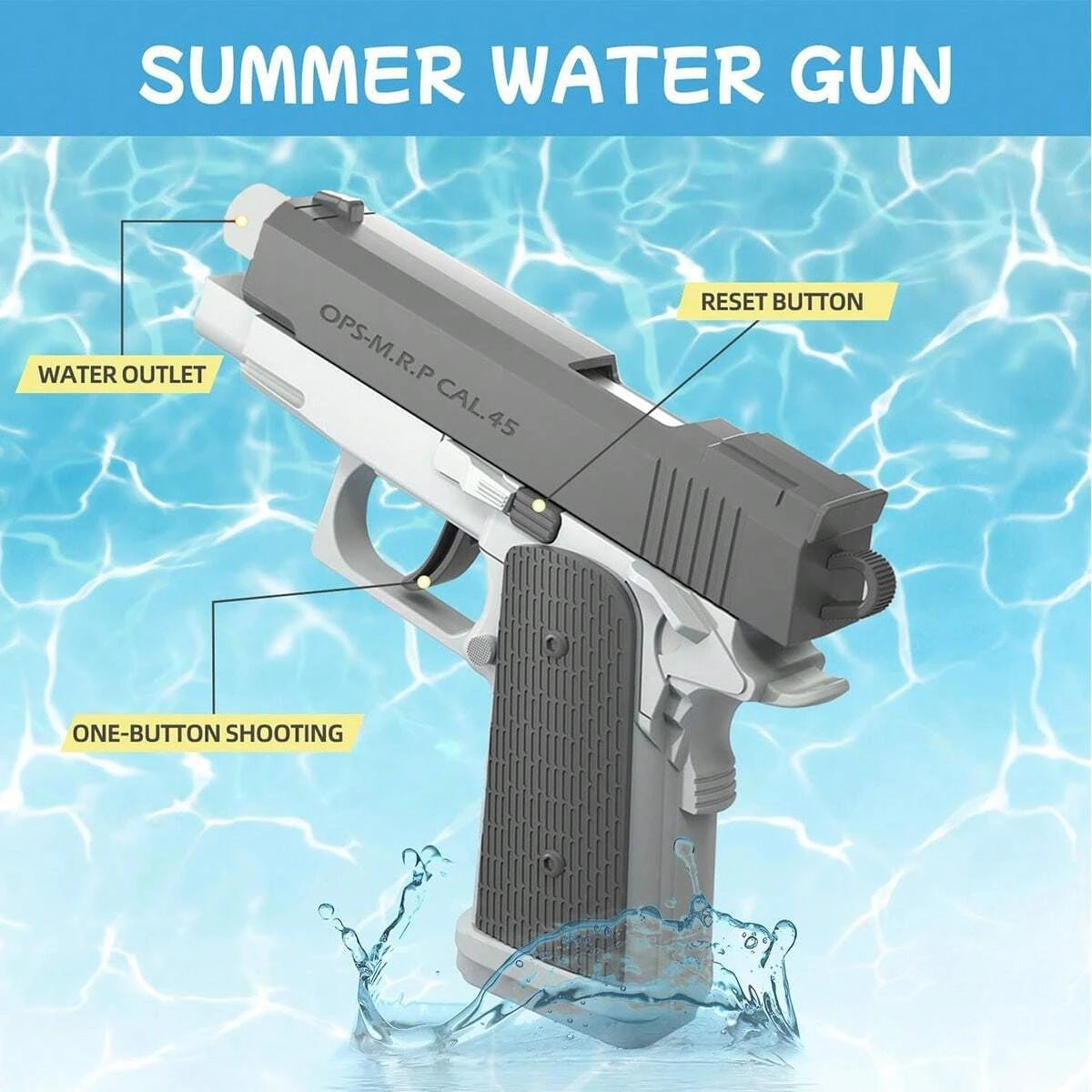Water Pistol Toy for Kids Summer Pool Beach Shooting Games Outdoor Fun