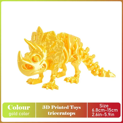 3D Printed Tyrannosaurus Rex Dinosaur Model Jointed Movable Realistic Decor