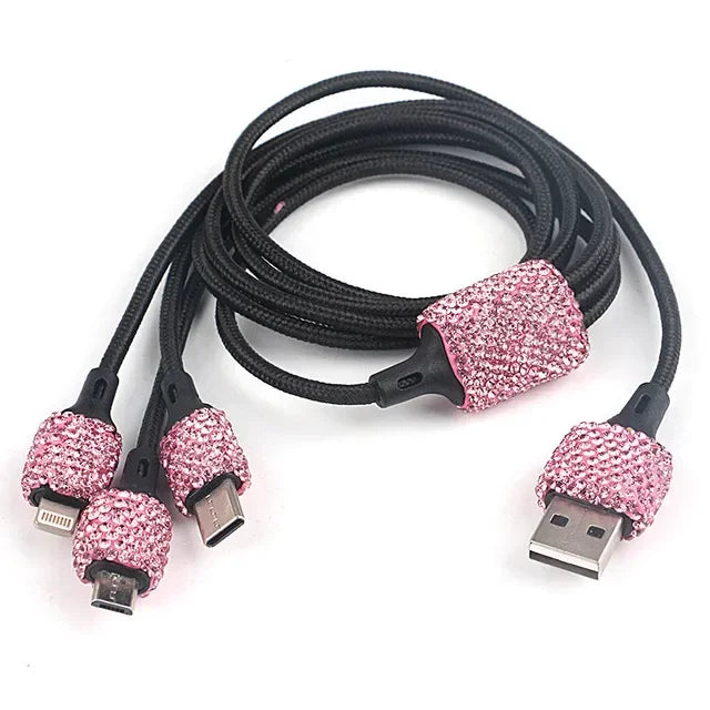 Bling Car Charger 5V 2.1A Dual Port Fast Adapter Vehicle Interior Accessory