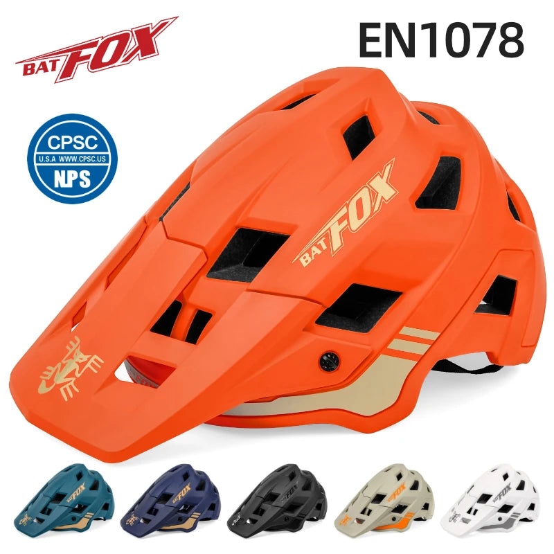 BATFOX Bike Helmet men's bicycle helmet MTB casco bicicleta Mountain bike casco ciclismo hombre Matte black cycling helmets-EXPROTAS