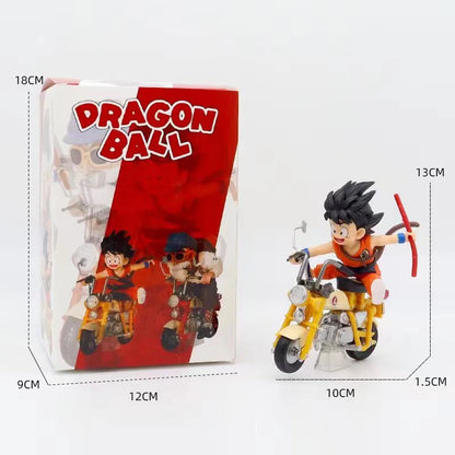 13cm Dragon Ball Z Anime Figures Figurine Locomotive Series Pvc Statue Collectible Motorcycle Roshi Goku Model Decor Toys-EXPROTAS