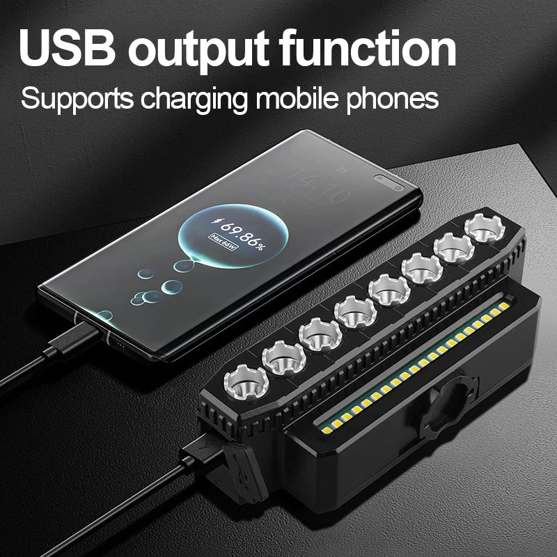 USB Rechargeable Bike Light Front LED Headlight Torch Waterproof Bicycle Lamp