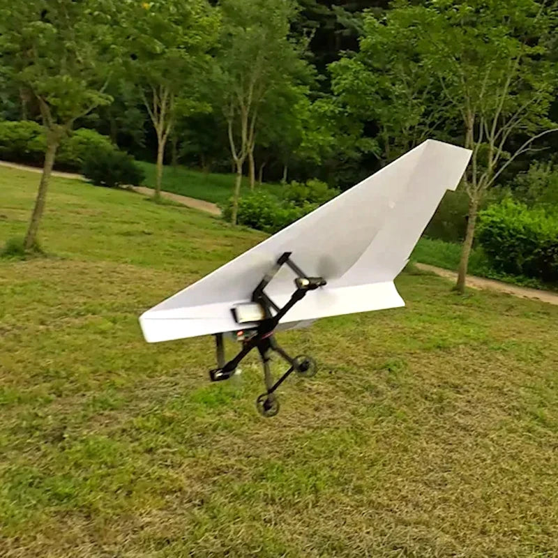 Remote Control Paper Airplane DIY Electric RC Toy Model with Propellers