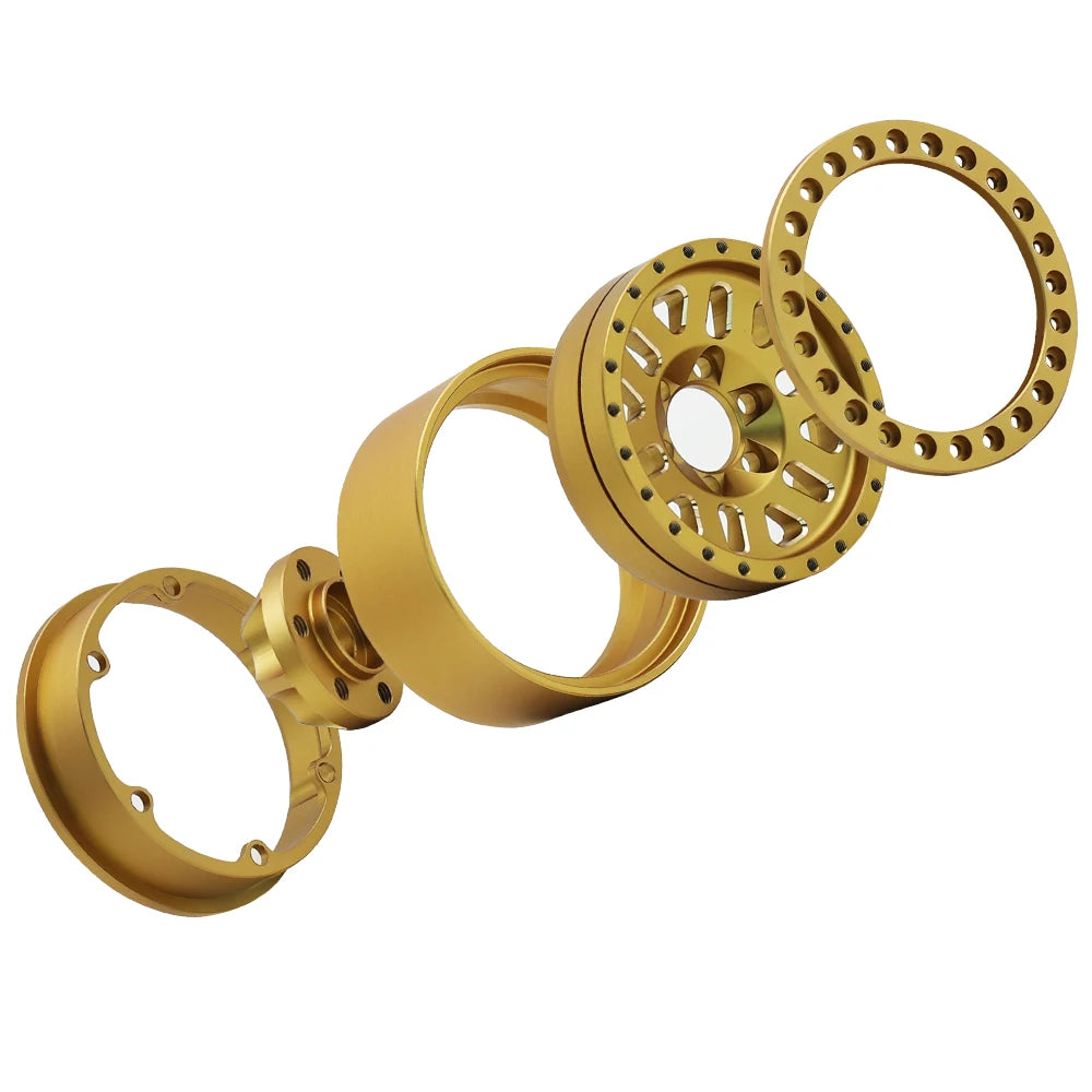 240g Brass 1.9" Beadlock Wheel Rim for 1/10 RC Crawler TRX4 TRX6 Axial SCX10 III - EXPROTAS