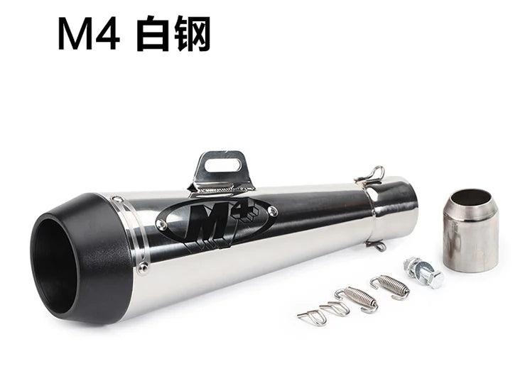 51MM Motorcycle Exhaust Pipe M4 Escape GP Moto Pot Muffler Slip on For Scooter Motocross Dirt Bike Moto 300cc 600cc 1000cc-EXPROTAS
