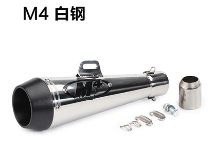 51MM Motorcycle Exhaust Pipe M4 Escape GP Moto Pot Muffler Slip on For Scooter Motocross Dirt Bike Moto 300cc 600cc 1000cc-EXPROTAS