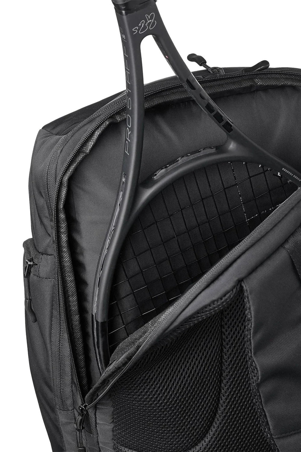 Wilson Roger Federer Tennis Bag Black Pro Staff V13 Super Tour Team Tennis Backpack For 2 Racquets With Isolation Compartmen-EXPROTAS