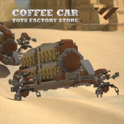 MOC Space War Transport Car 3D Model Robot Attack Craft Building Blocks Toy Gift