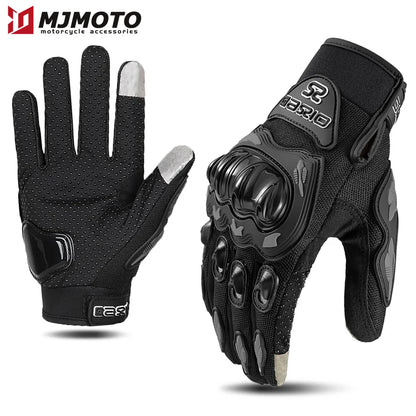 EXPROTAS Full Finger Motorcycle Gloves Non-slip Touch Screen Biker Gear