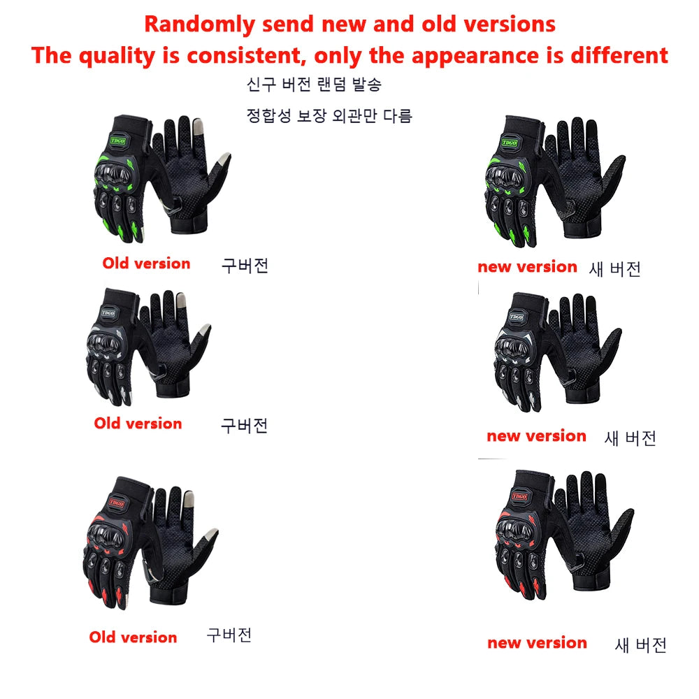 Motorcycle Full Finger Gloves Leather Riding Gear for Dirt Bike Sport