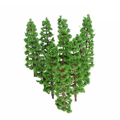 10 Model Trees Pine Scenery for Train Railway Layout Wargame Diorama