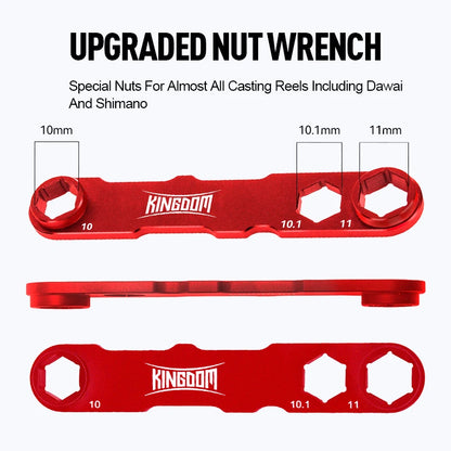 Kingdom Tools For Reel Maintenance 10pcs Bearing Tool For Spinning Reel Repair Kit For Baitcasting Reel Lightweight Use Tools
