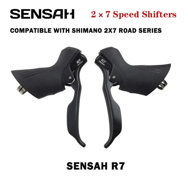 SENSAH Road Bike Shifters 2x7 2x8 2x9 2x10 Speed Brake Lever 16/18/20 Speed Bicycle Derailleur For Shimano Sora Tiagra Claris-EXPROTAS