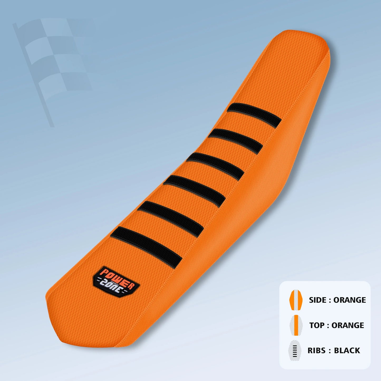Ribbed Motorcycle Seat Cover Soft Waterproof Anti-Slip for SXF EXC Universal