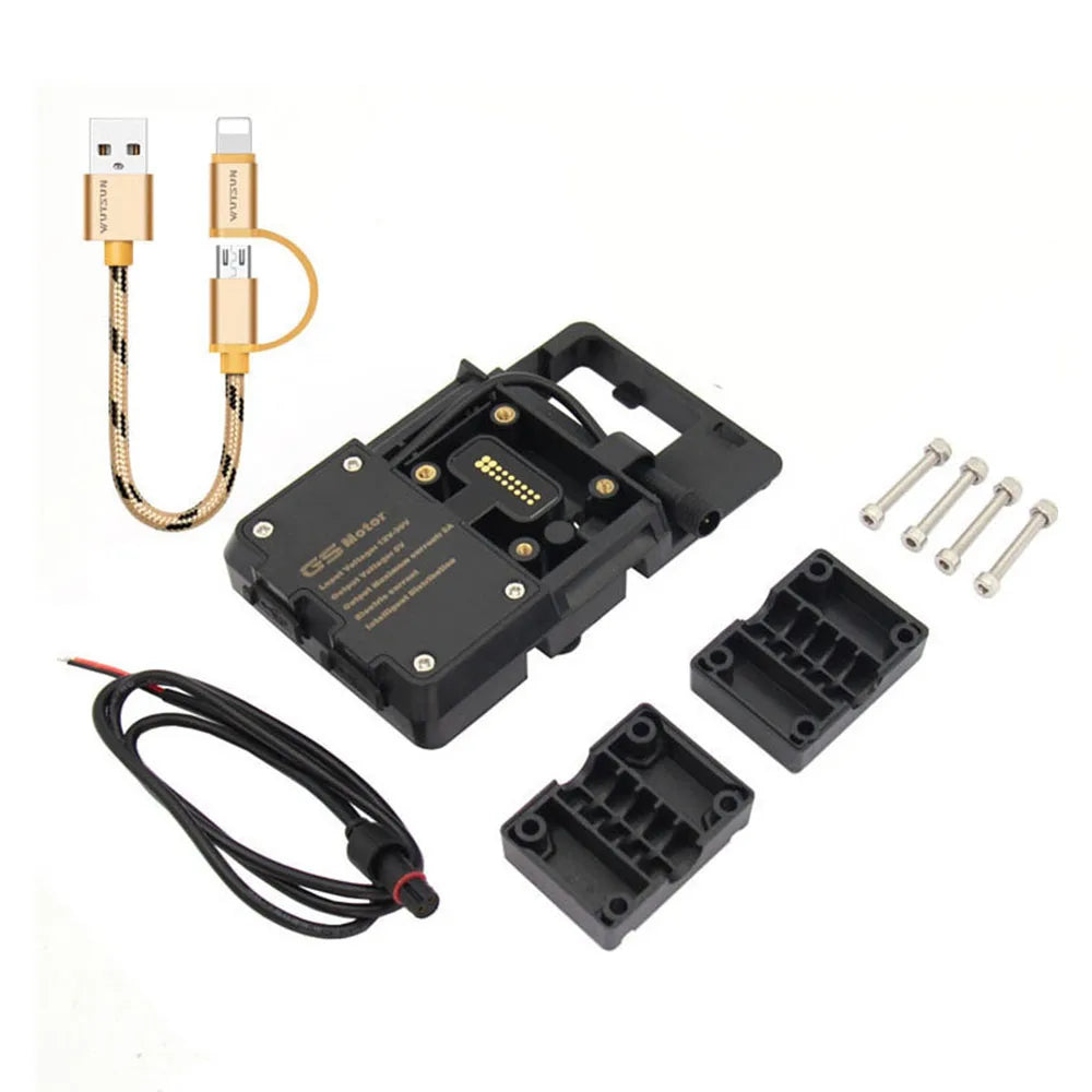 For BMW R1200GS LC&Adventure Navigation Bracket R1250GS S1000XR R1200RS Motorcycle USB Charger Mobile Phone Holder Stand Bracket-EXPROTAS