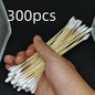 300PCS Cotton Swabs Pointed Tip Wooden Handle Precision Buds
